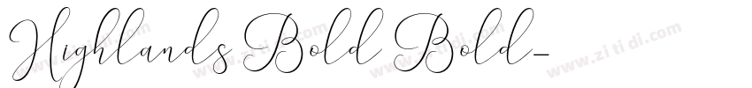 Highlands Bold Bold字体转换